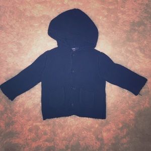 BabyGap Boys Navy Cable-Knit Cardigan+Hood 6-12MO