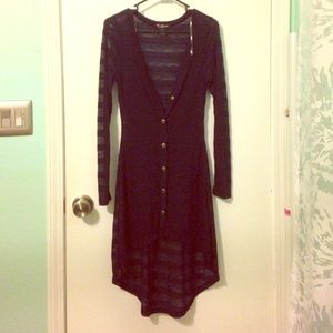 Long high low light sweater