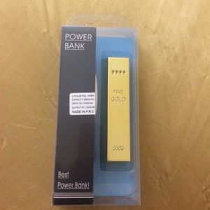 Gold bar portable charger