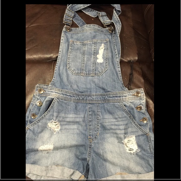 Short bibs light jean color