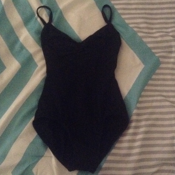Black dance leotard