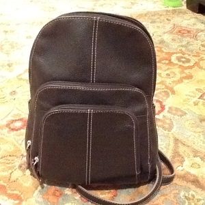 TIGNANELLO BLACK LEATHER Back Pack Purse