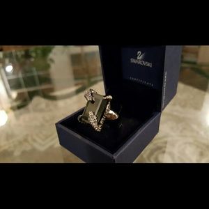 Swarovski Crystal and Snake Cocktail Ring