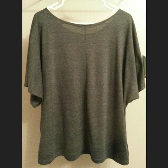 Women's Plus Size Gray with Sequins Accents Blouse - Picture 3 of 3