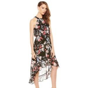 Elle Chiffon Floral High Low Maxi Dress