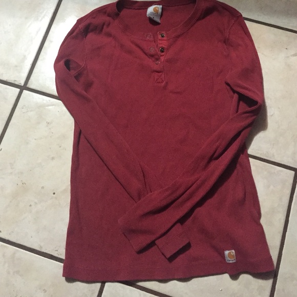 Brick red carhartt shirt