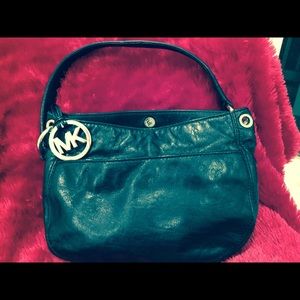 Michael Kors black leather bag