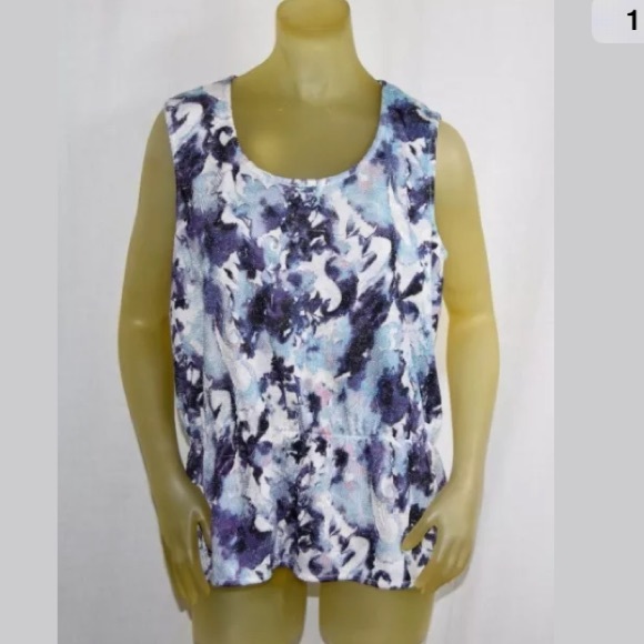 ST. JOHN Abstract Print Top