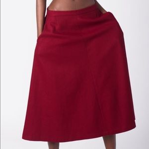 Beautiful Burgundy flare Vintage skirt(ON HOLD)