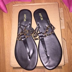Apt. 9 Chained/Black Sandals