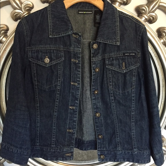 DKNY 3/4 Sleeve Denim Jacket