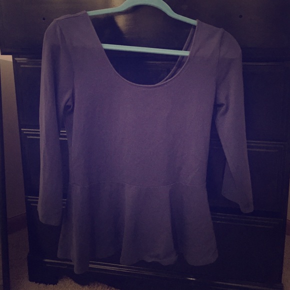 Purple peplum shirt