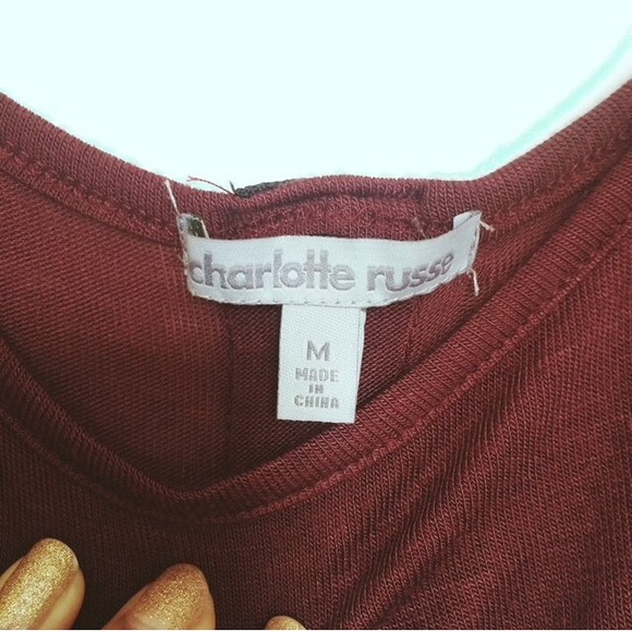Burgundy long sleeve from Charlotte Russe! - Picture 3 of 3