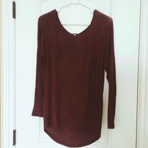 Burgundy long sleeve from Charlotte Russe!