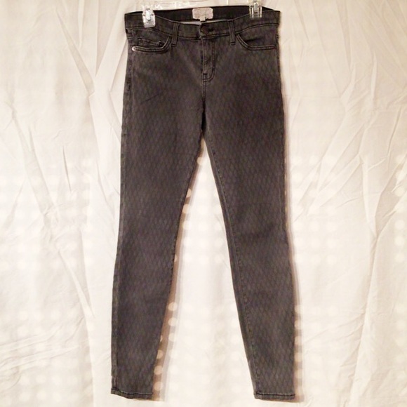 Current/Elliot Print Stretch Skinny (Fishnet) jean
