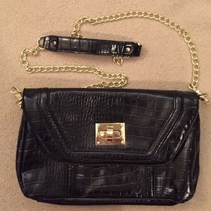 Black Leather Crossbody