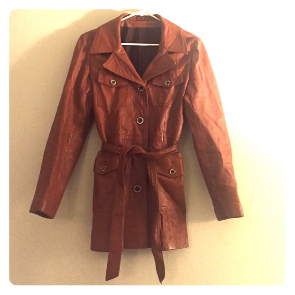 Vintage leather jacket.