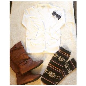 Forever 21 White Cardigan