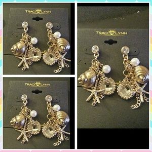 UNDER THE SEA POST EARRINGS **NWT** GOLD