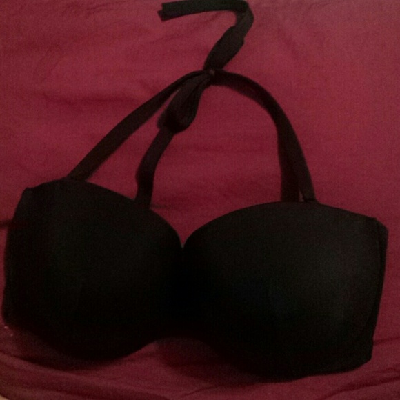 36DD Solid black swim bandeau