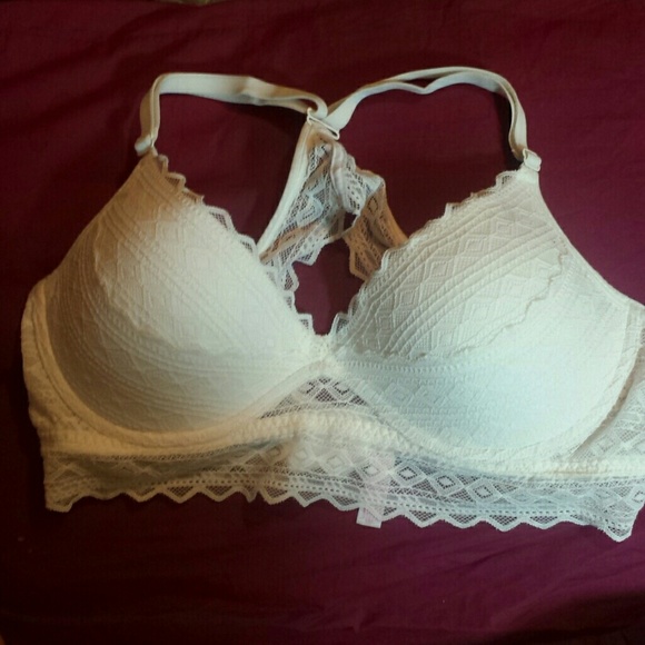 Light cream GeoLace Racerback Bralette