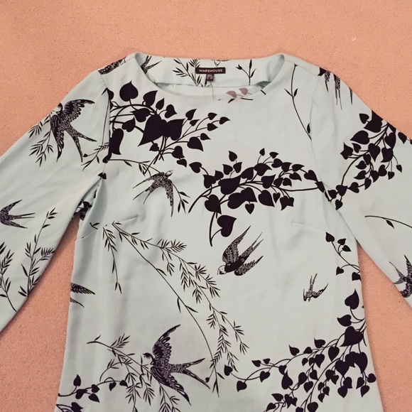 Light Blue Elbow Sleeve Top