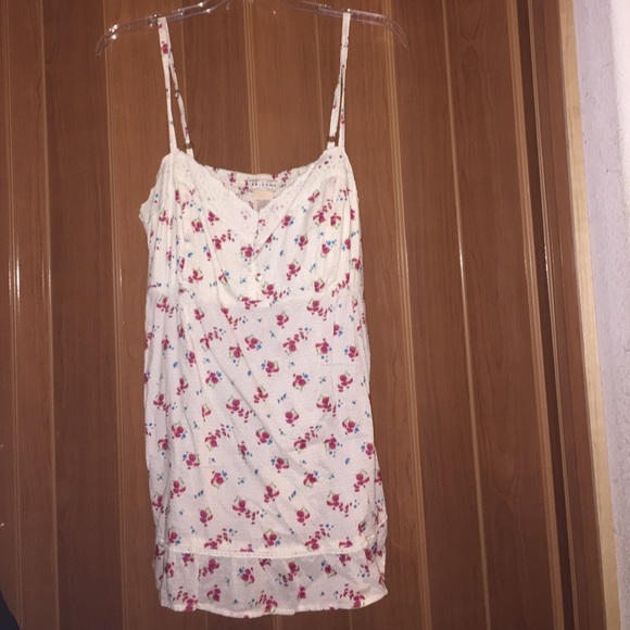 Arizona Flowered White Tank Top