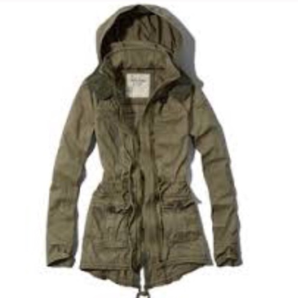 A&F Green Parka