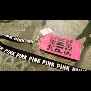 Pink ID Holder & Lanyard