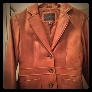 Banana Republic Leather Blazer