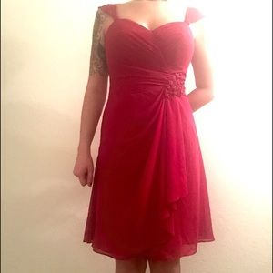Red formal dress