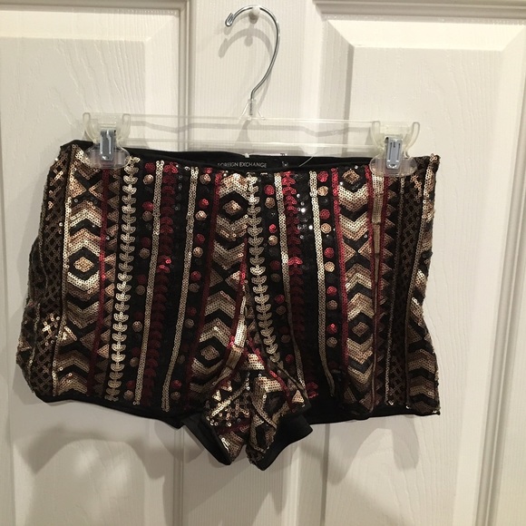 Foreign Exchange Sequin Shorts