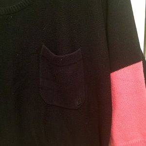 Volcom Sweaters - ❌ SOLD - Colorblock sweater (hot pink and black) Volcom Sweaters - ❌ SOLD - Colorblock sweater (hot pink and black)