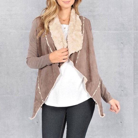 "Carpe Diem" Faux Suede Shearling Jacket - Picture 4 of 4