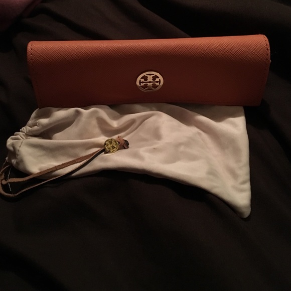 Authentic Tory burch eyeglass case with sleeve