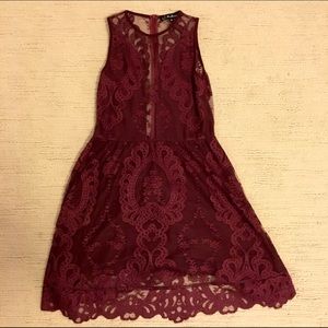 For love and lemons Lulu dress in Wine