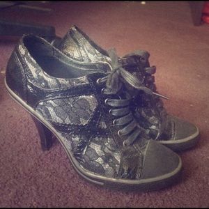 High Heel Lace Sneakers