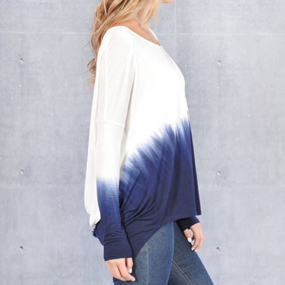 LOWEST PRICE Backless Tie Dye Long Sleeve Top - Picture 3 of 4