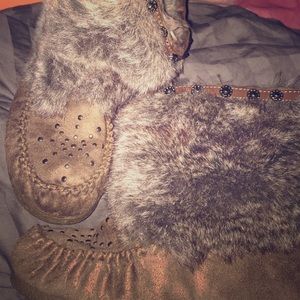 Brown Fur Boots