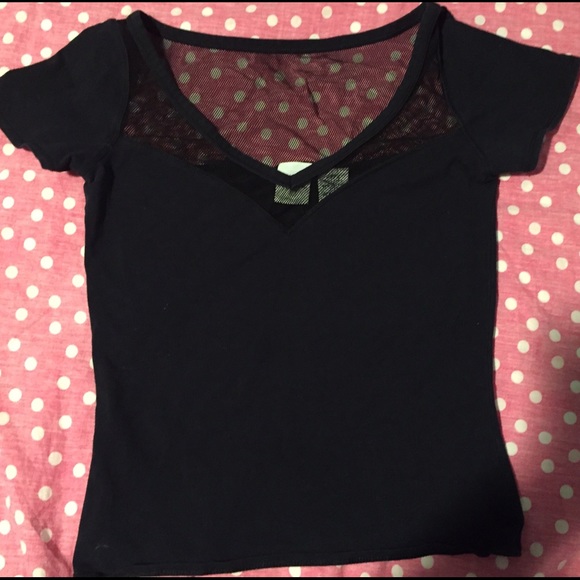 Armani Exchange mesh black shirt