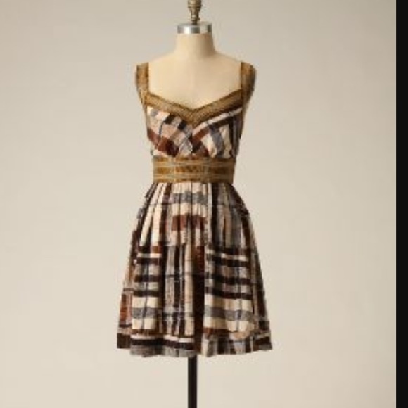 Anthropologie Crop Patterns Dress Tracy Reese 8