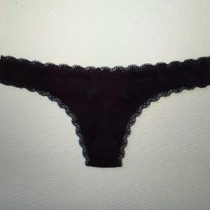 New Black Aerie Thong