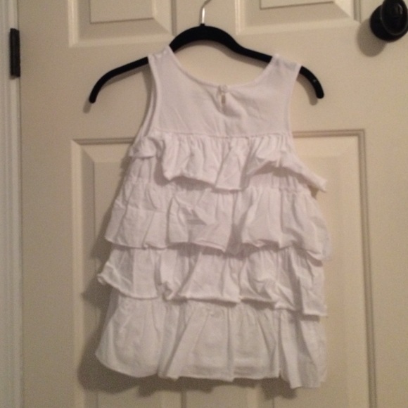 White Ruffled Tank Top - Picture 2 of 4