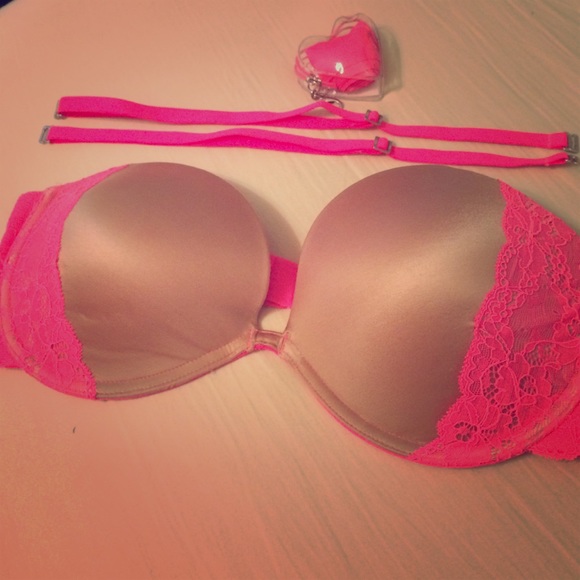 Pink heartbreaker push up bra