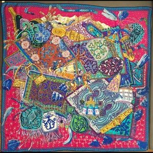 Hermes Cavaliers Du Caucase Cashmere & Silk Shawl