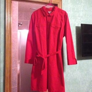 Button down shirt dress.