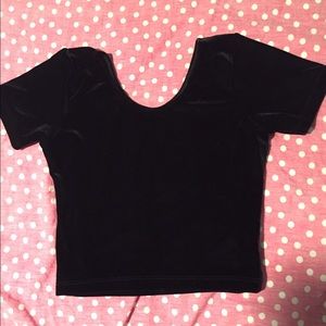 American Apparel velvet crop top