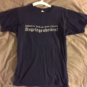 Funny Vintage German "Mind Your Own Business" tee