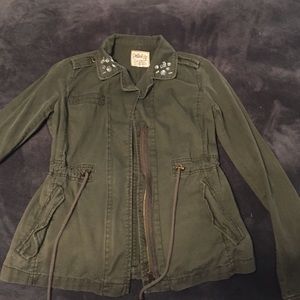 Green fitted "military" style jacket