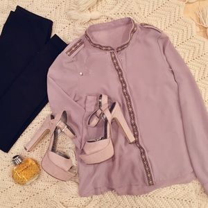 Nude suede platform heels